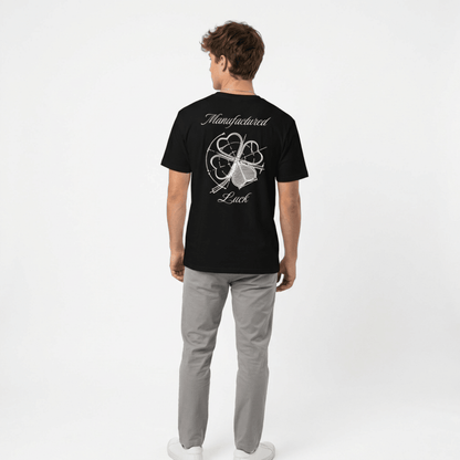 Manufactured Luck Vintage Script T-Shirt - Lucky Clover Threads