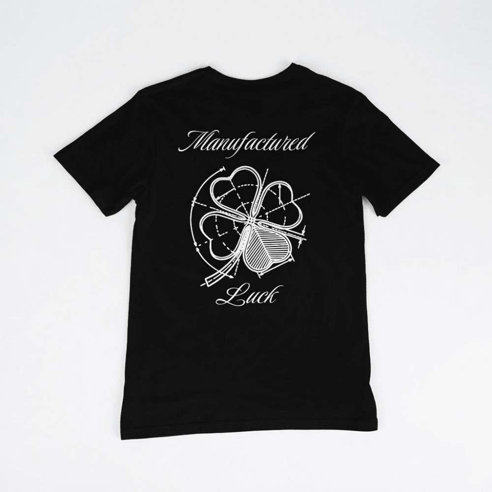 Manufactured Luck Vintage Script T-Shirt - Lucky Clover Threads