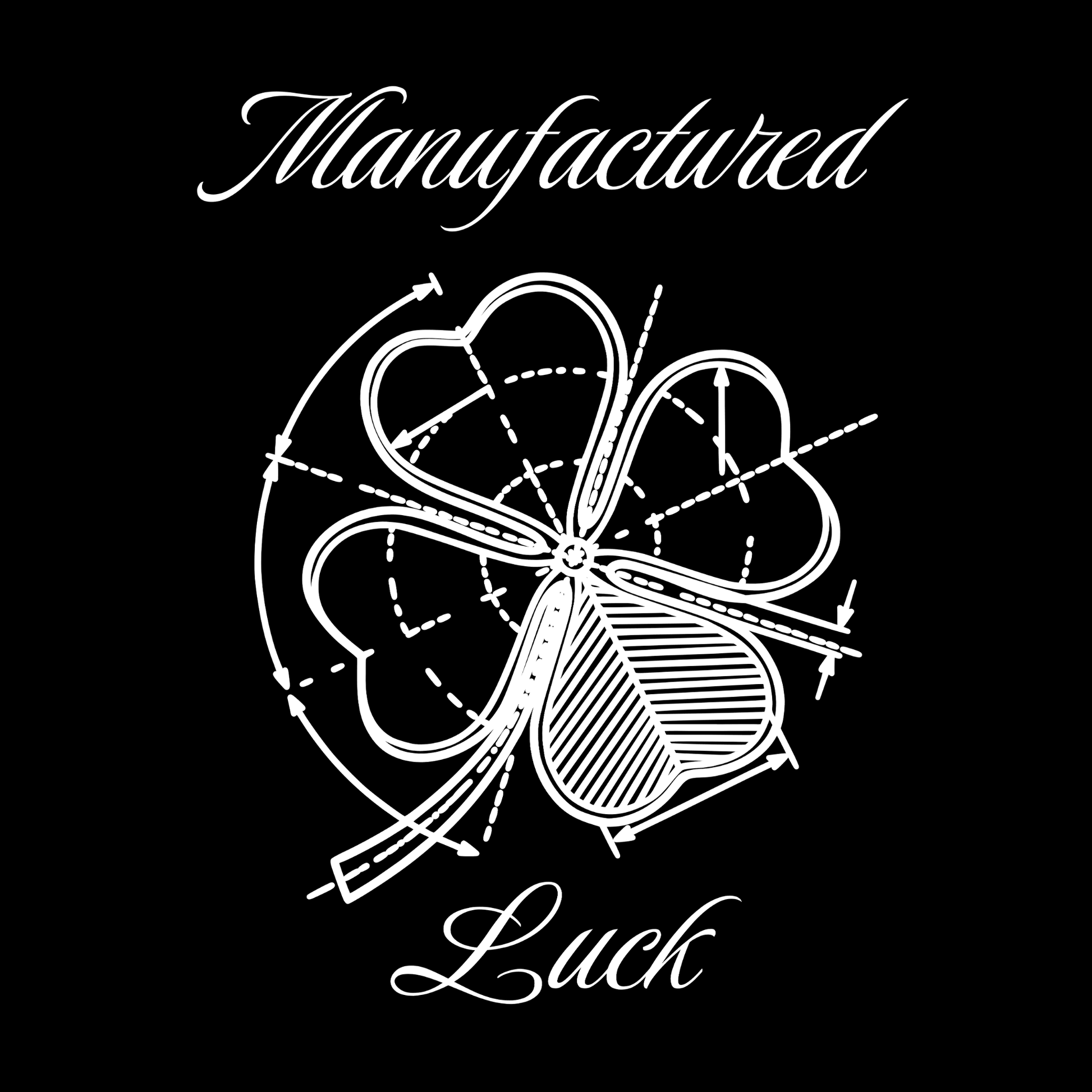 Manufactured Luck Vintage Script T-Shirt - Lucky Clover Threads