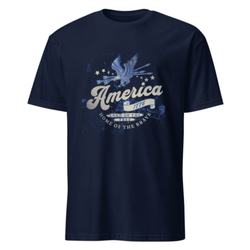 Freedom's Symbol: Classic Bald Eagle Patriotic Graphic Tee - Lucky Clover Threads