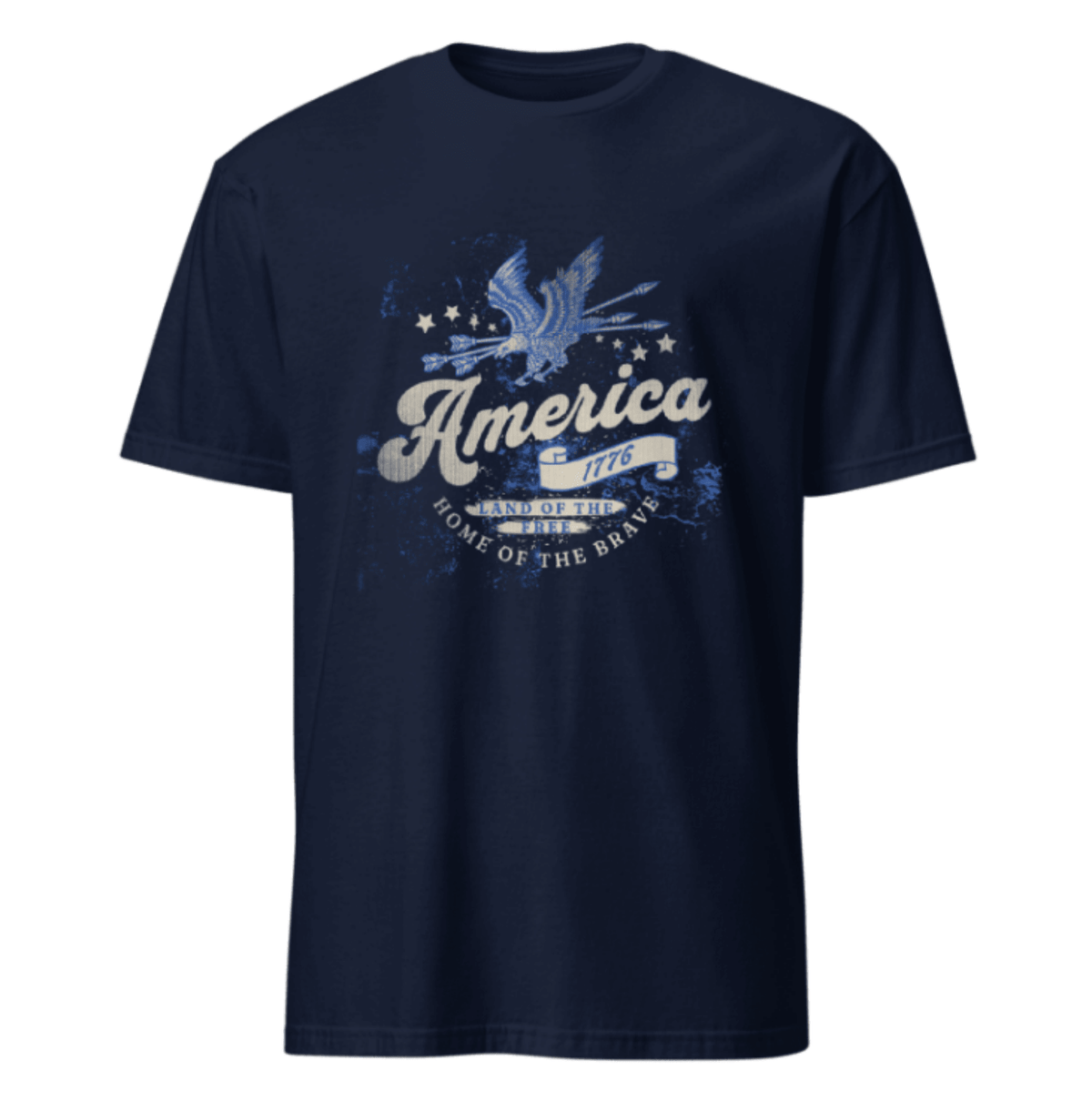 Freedom's Symbol: Classic Bald Eagle Patriotic Graphic Tee - Lucky Clover Threads