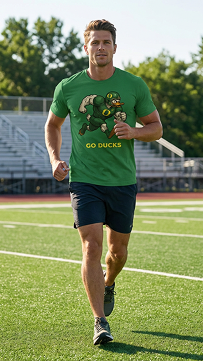 Oregon Duck Football Tee - Turf Green