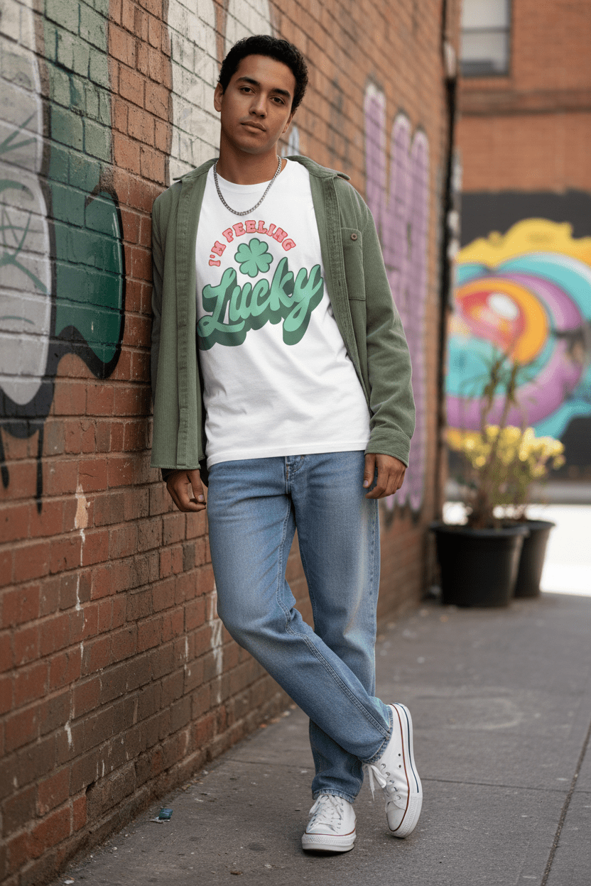 I'm Feeling Lucky St. Patrick's Day Graphic Tee - Lucky Clover Threads