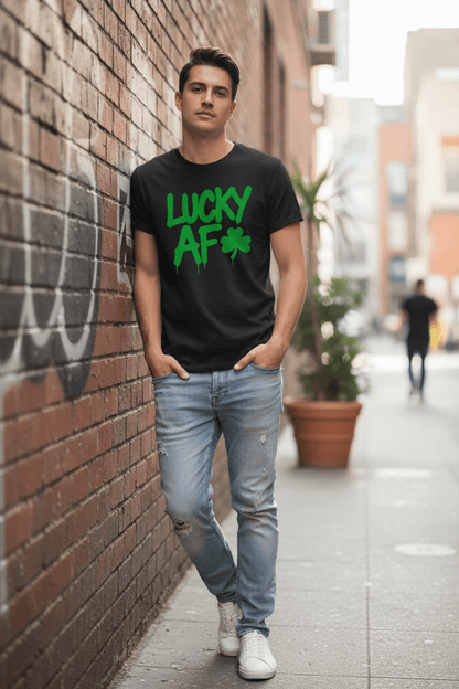 Lucky AF Shamrock Graphic Tee - Lucky Clover Threads
