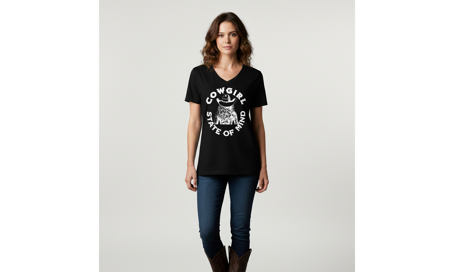 cowgirl state of mind t shirt western graphic tee