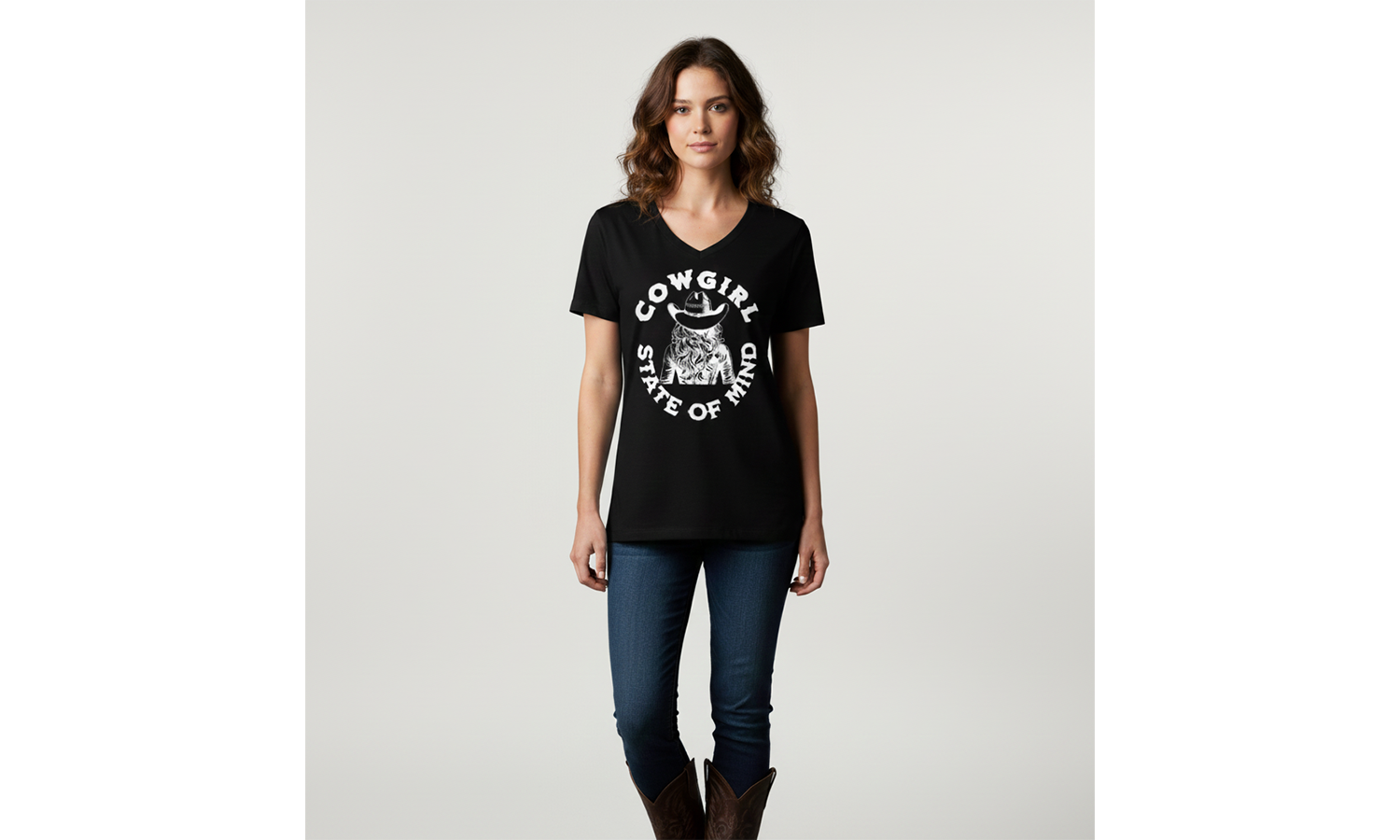 cowgirl state of mind t shirt western graphic tee