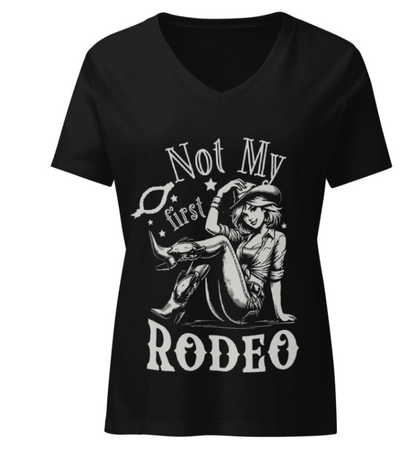 vintage pin up cowgirl not my first rodeo t shirt western style