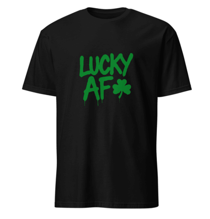 Lucky AF Shamrock Bold Graphic Tee - Lucky Clover Threads