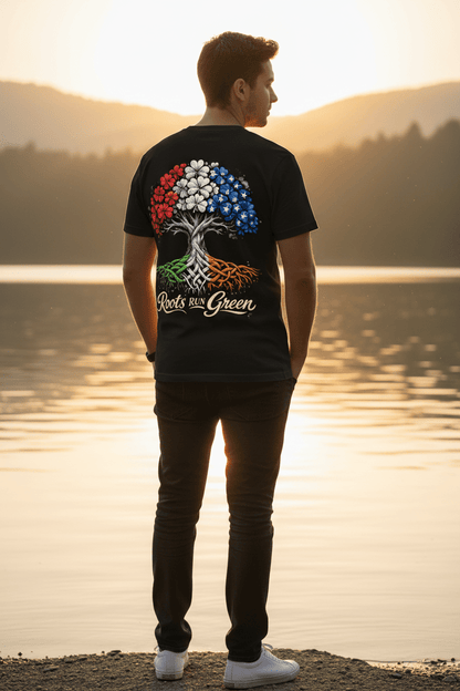 Roots Run Green Irish Heritage T-Shirt - Lucky Clover Threads