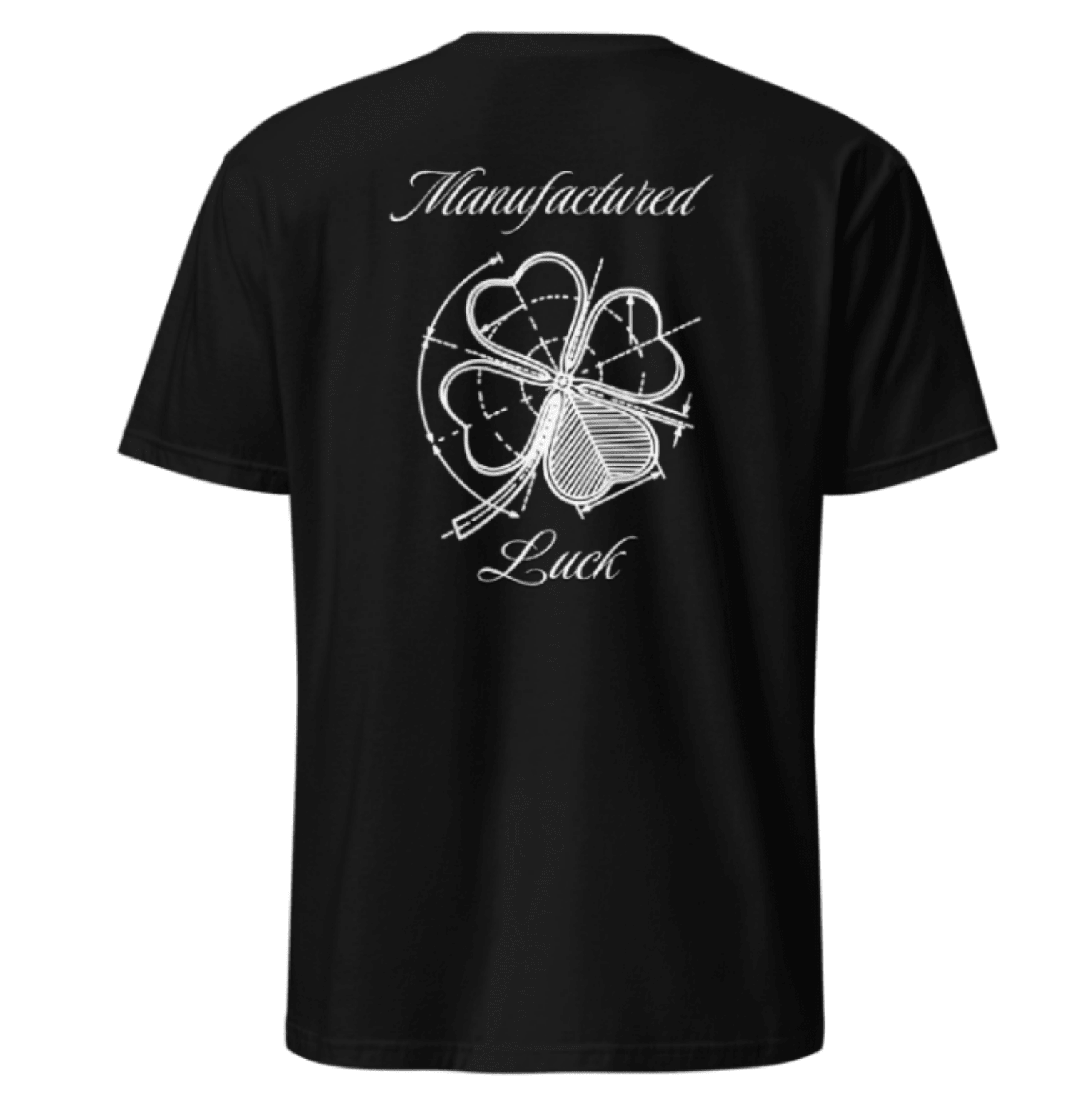 Manufactured Luck Vintage Script T-Shirt - Lucky Clover Threads