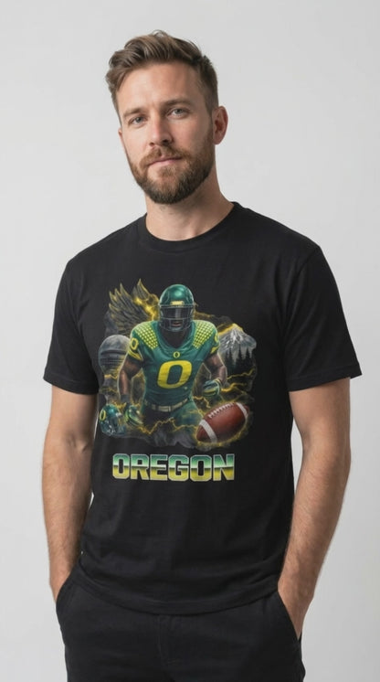 Oregon Ducks Bootleg Lightning Tee – Black